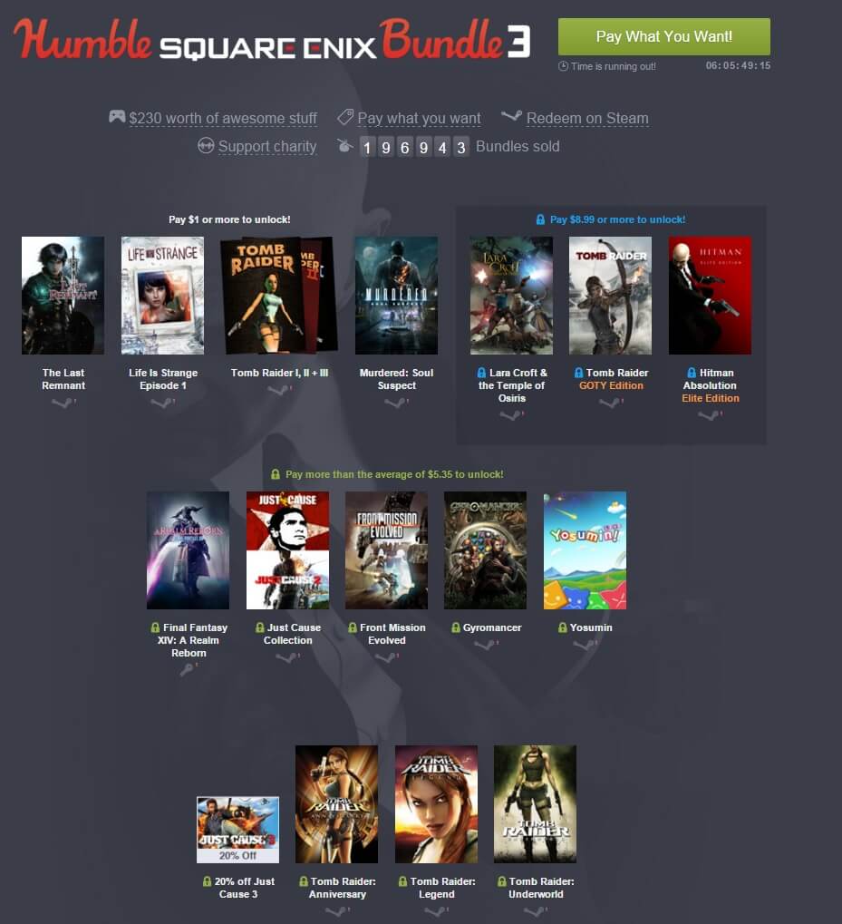 Humble Square Enix Bundle 3