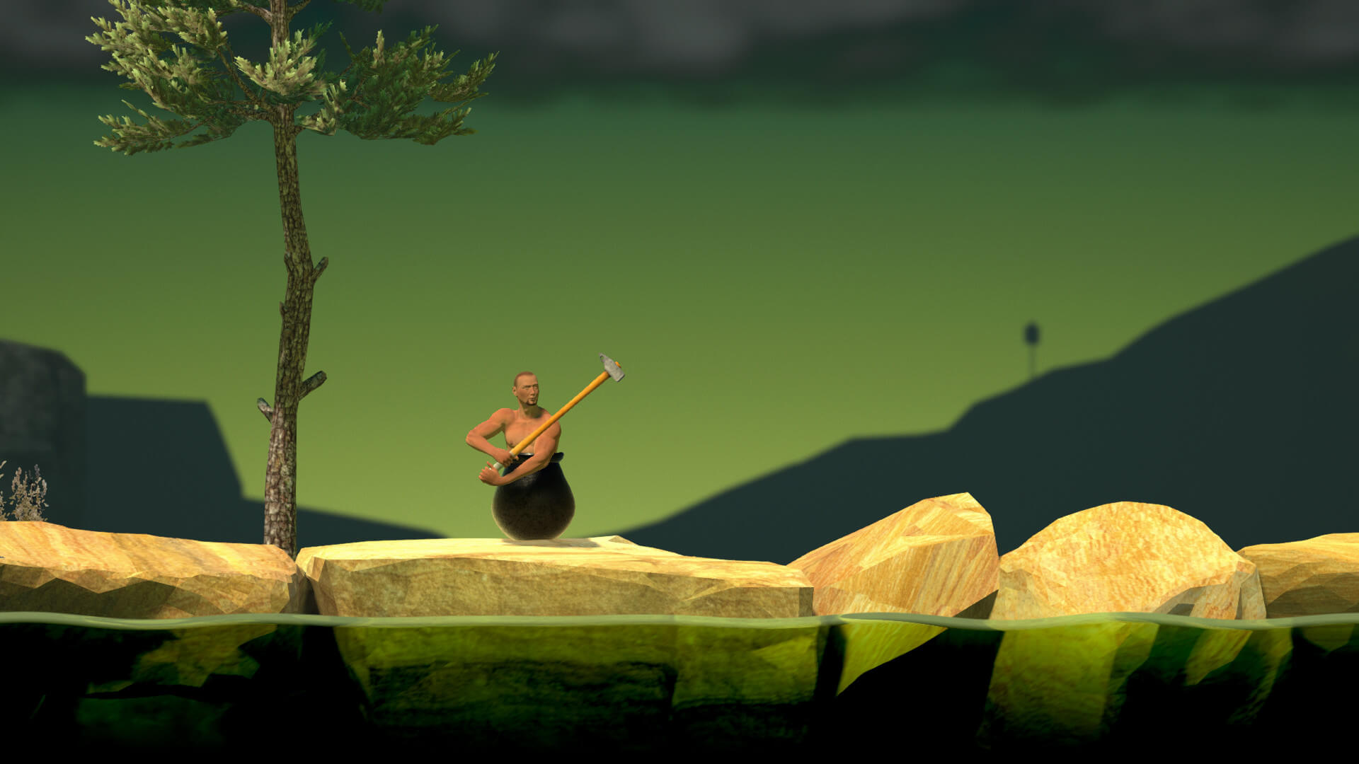 《Getting Over It with Bennett Foddy》游戏画面